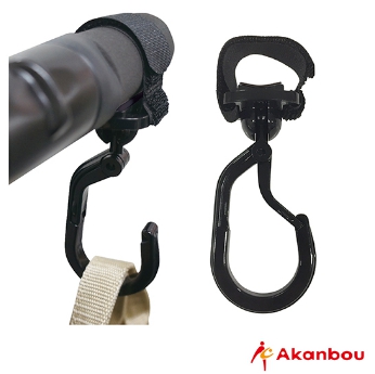 AK336002 - 360度旋轉二用式掛勾2入(黑)