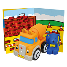 SB00291 - Popbo Vehicles - Ivan Cement Truck 彩色安全積木︰艾文兔水泥攪拌車