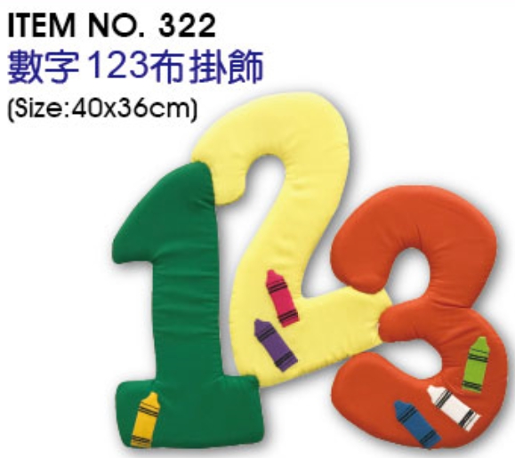 322 - 數字12布掛飾